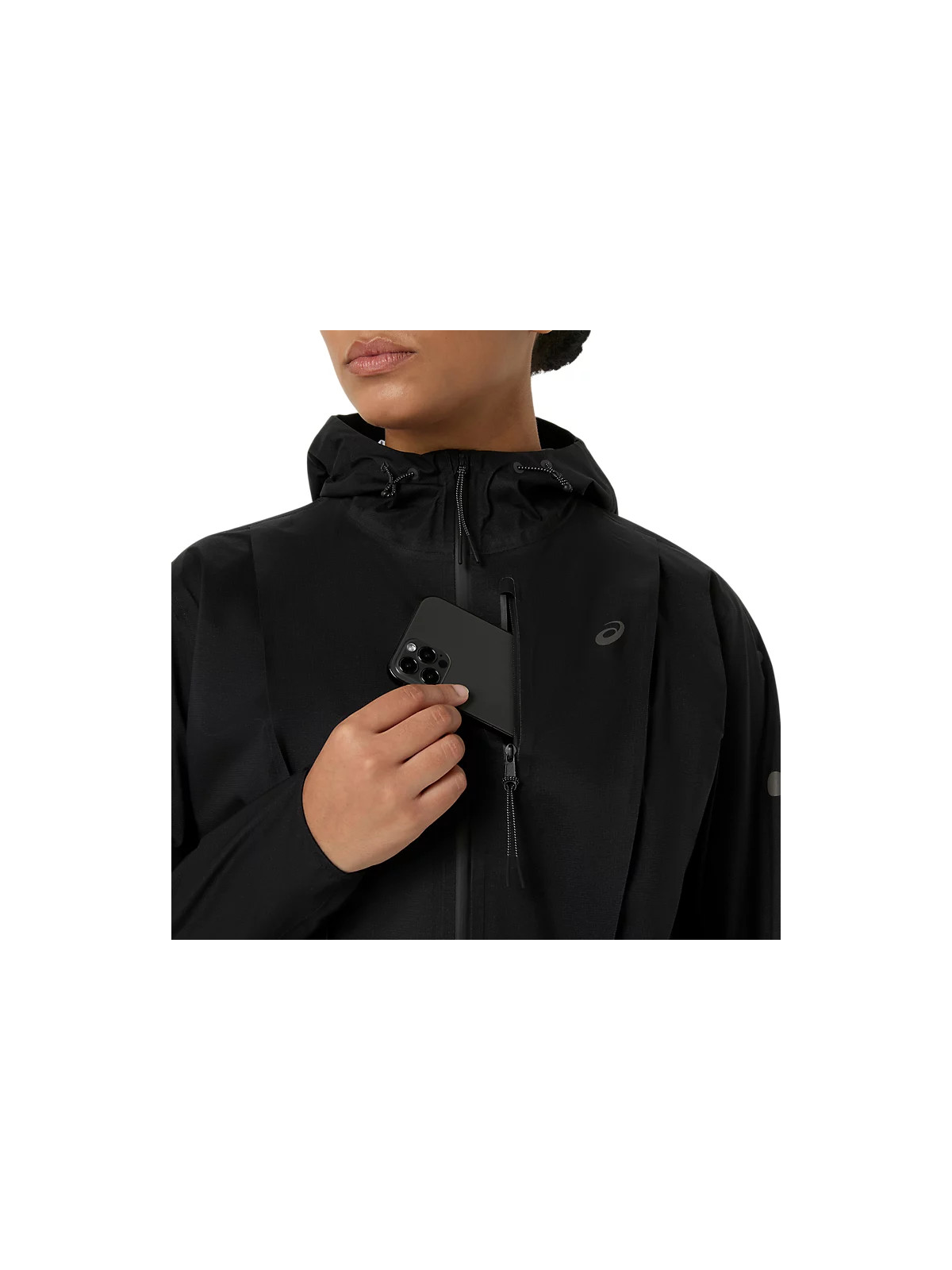 Veste Imperméable ASICS Fujitrail Elite Femme Noire
