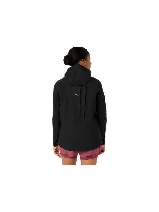 Veste Imperméable ASICS Fujitrail Elite Femme Noire