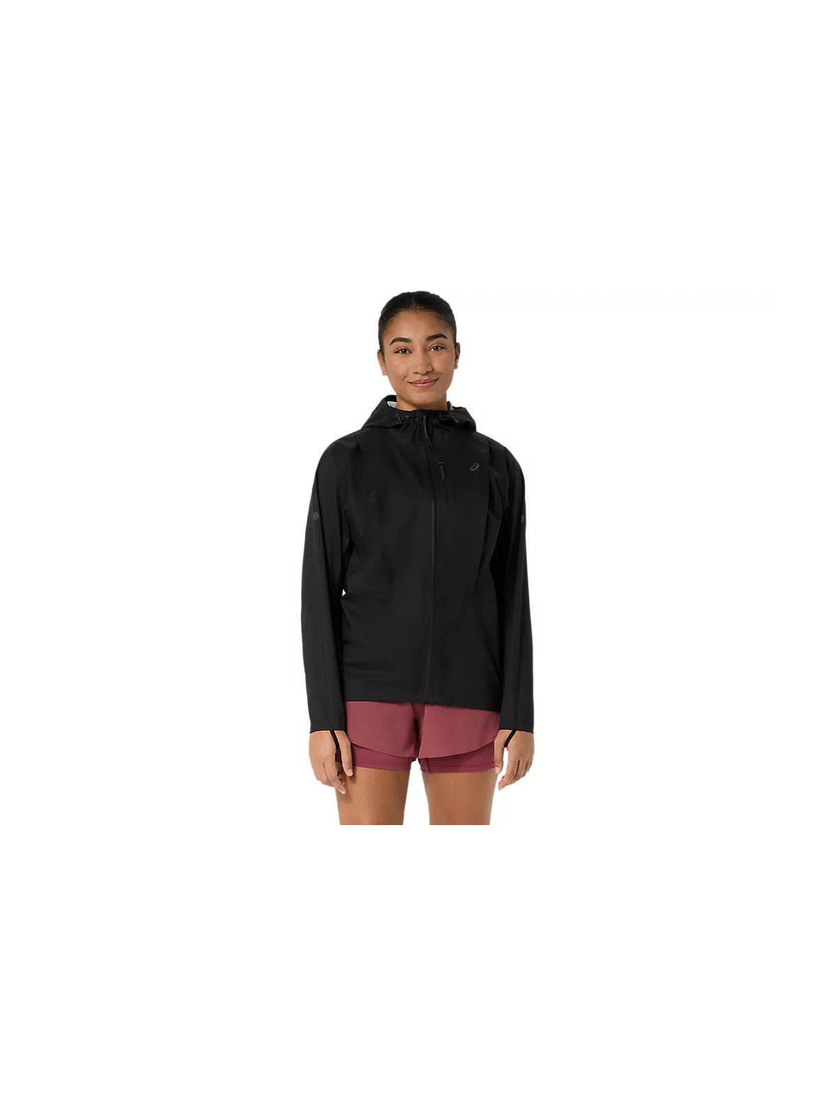 Veste Imperméable ASICS Fujitrail Elite Femme Noire