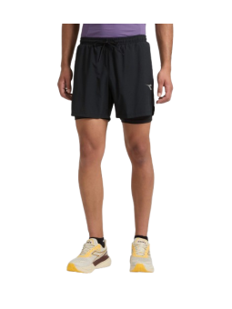 Short Diadora Shorts 2in1 5 Inch Homme Black