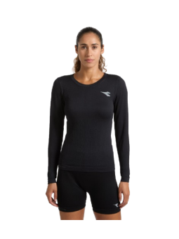 Diadora LS T-Shirt Stratouno Femme Black 102.183170-80013