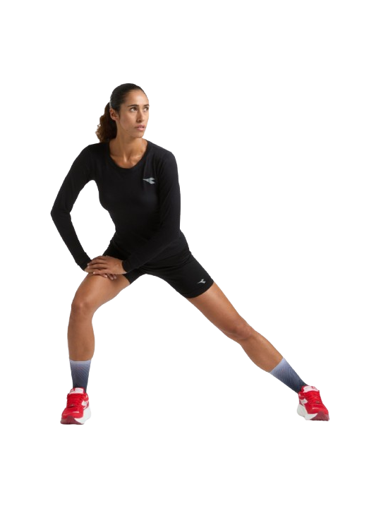 Diadora LS T-Shirt Stratouno Femme Black 102.183170-80013