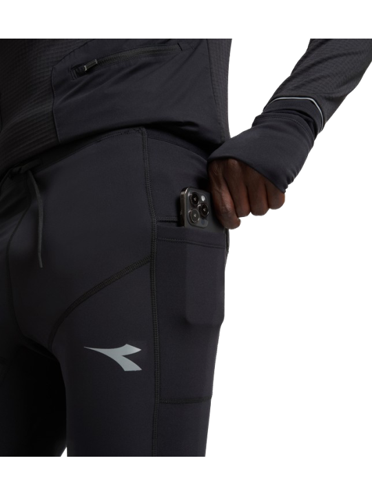 Collant Running Diadora Tights Winter Fibrazero Homme Black 102.183184-80013
