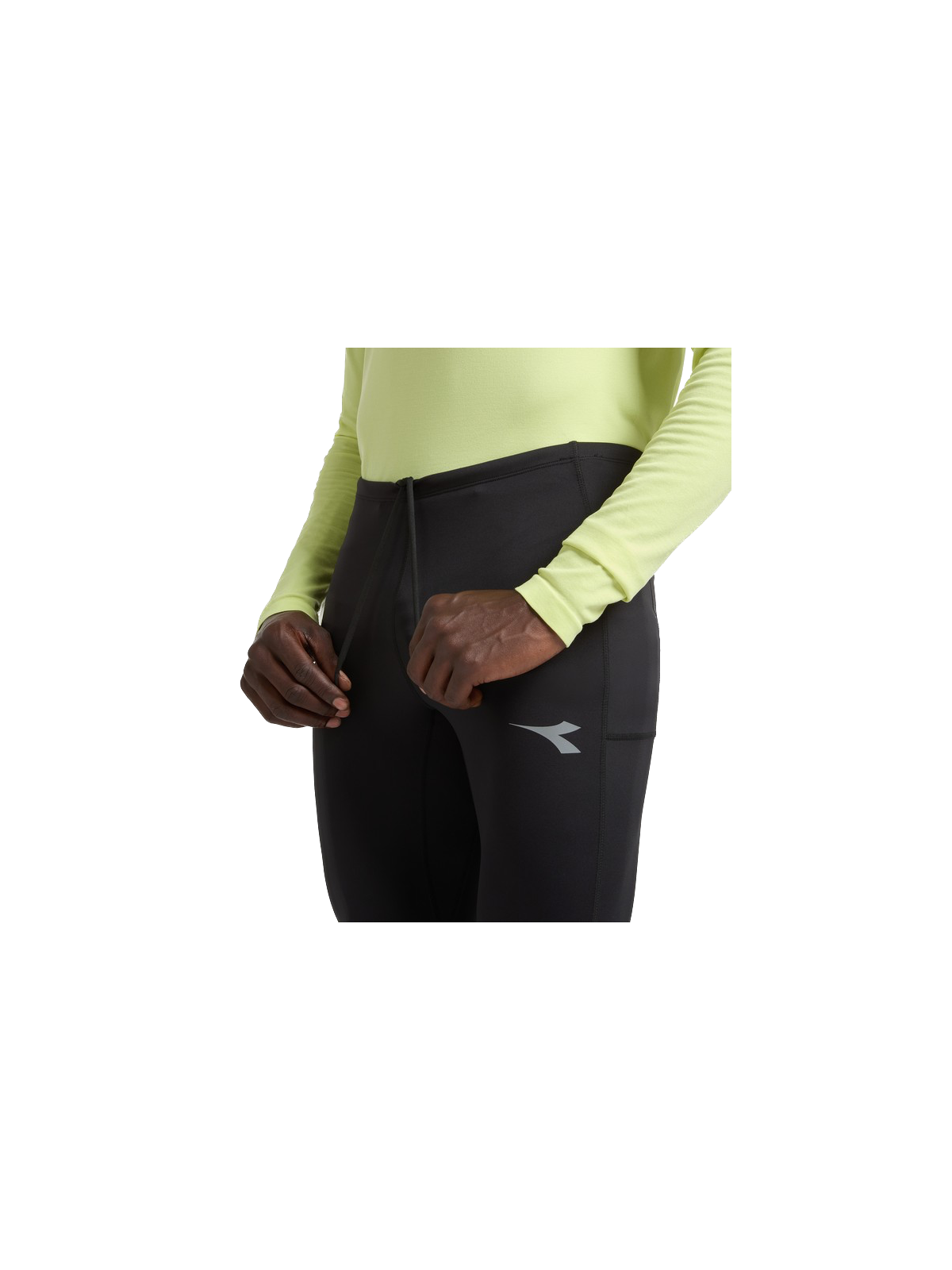 Collant Running Diadora Tights Run Crew Homme Black 102.183193-80013