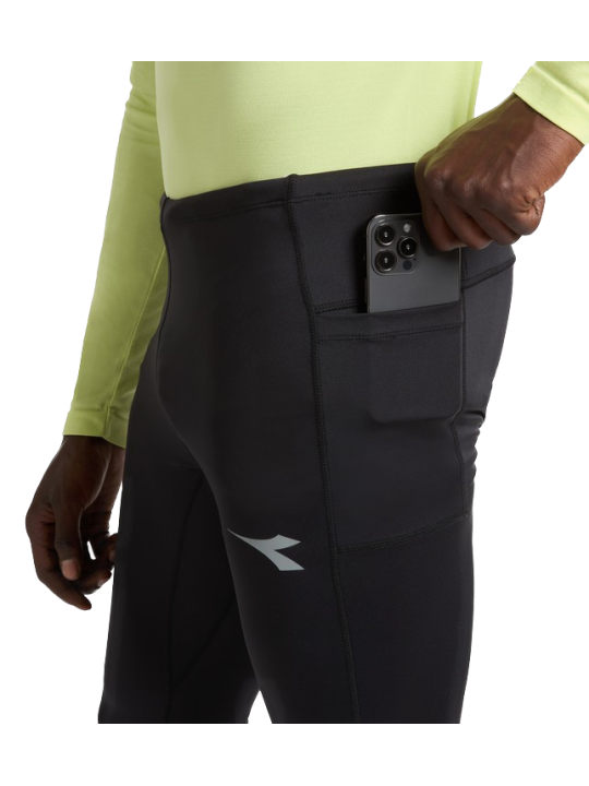 Collant Running Diadora Tights Run Crew Homme Black 102.183193-80013