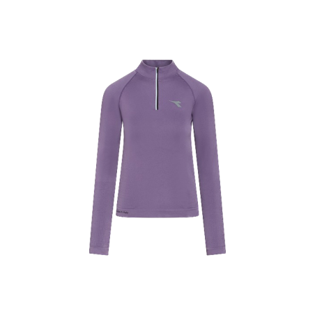 Diadora LS T-Shirt 1/2 Zip Stratouno Femme Violet 102.183171-55235