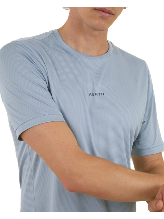 T-Shirt Running Aerth Silky Flow Unisexe Wind Blue AEU263SFT-WB