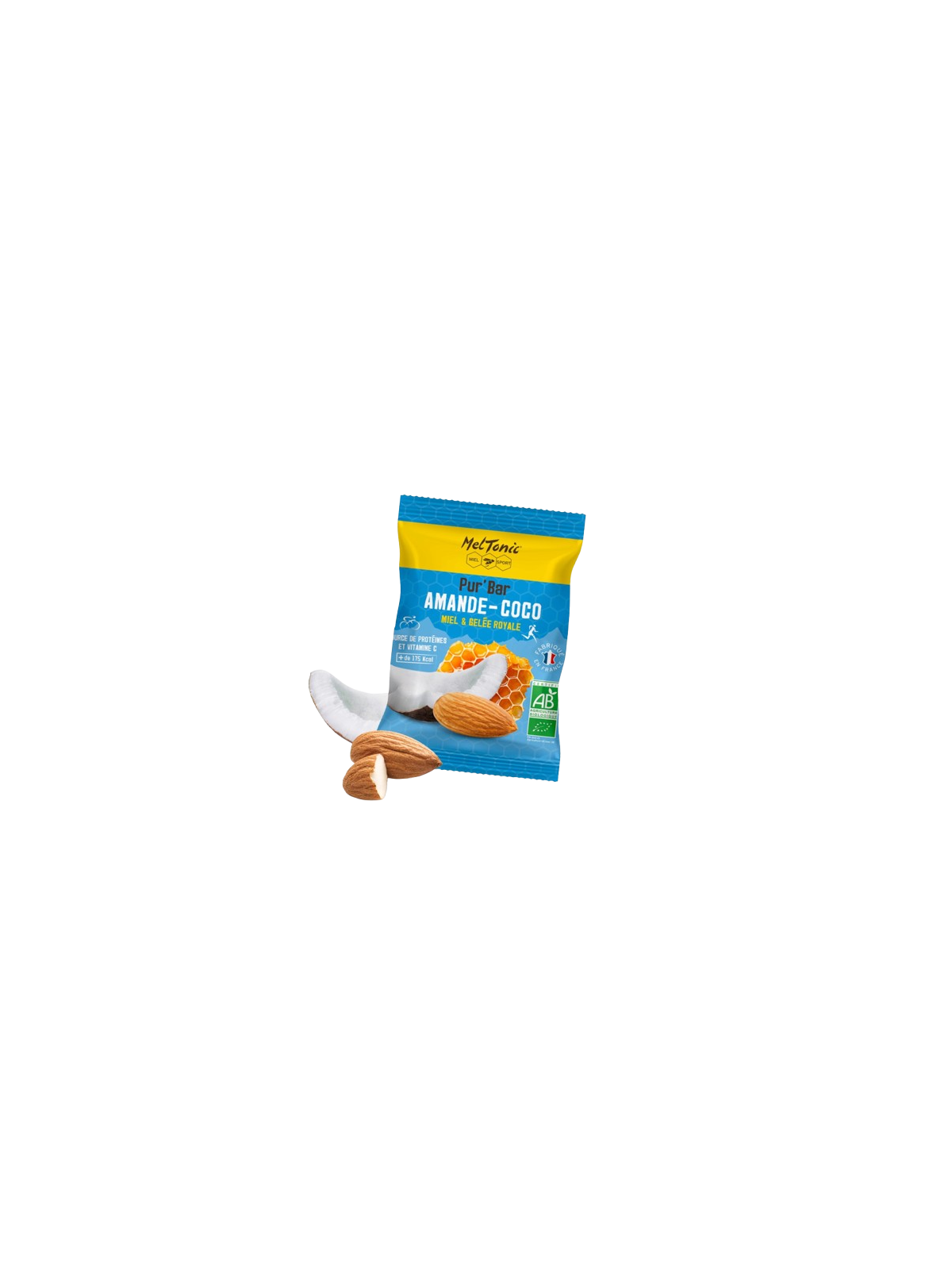MELTONIC barre énergétique bio  PUR'BAR AMANDE-COCO - Barre de 50g