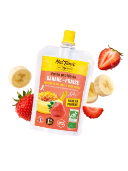 Purée Protéinée Bio Banane Fraise Meltonic 90g