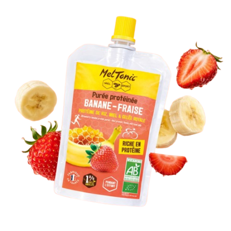 Purée Protéinée Bio Banane Fraise Meltonic 90g