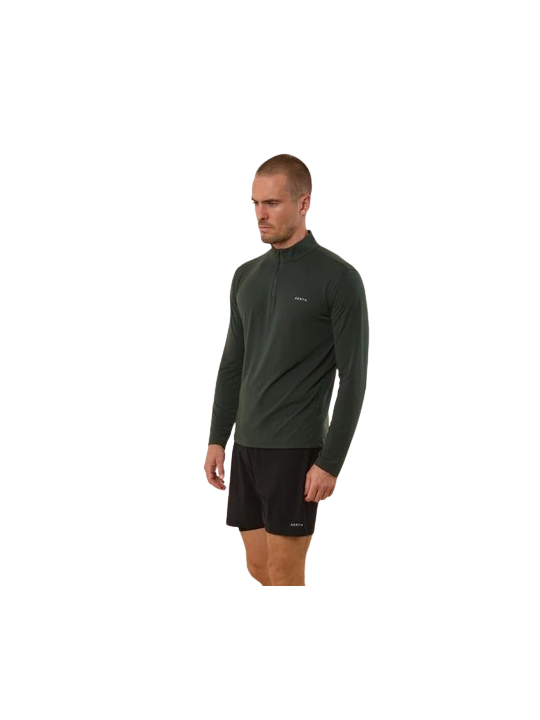 Haut Running Aerth Soft Feel Quarter Zip Infinity Green AEU263SQZ-IG