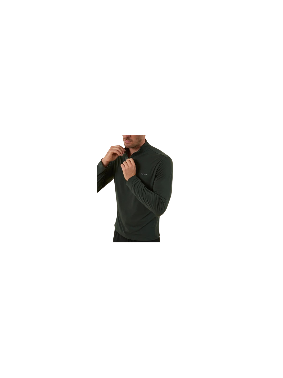Haut Running Aerth Soft Feel Quarter Zip Infinity Green AEU263SQZ-IG