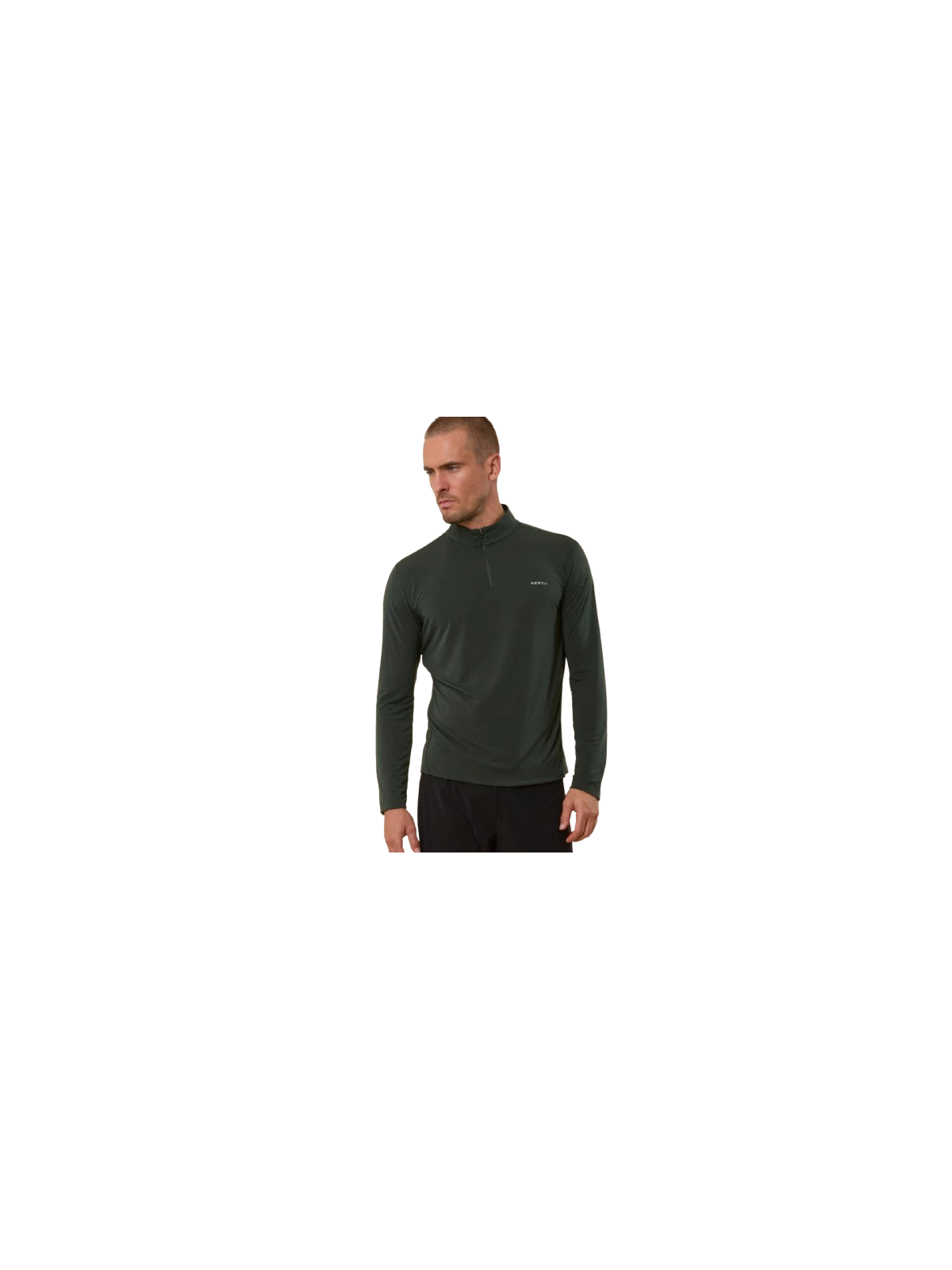 Haut Running Aerth Soft Feel Quarter Zip Infinity Green AEU263SQZ-IG