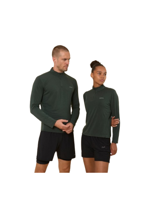 Haut Running Aerth Soft Feel Quarter Zip Infinity Green AEU263SQZ-IG