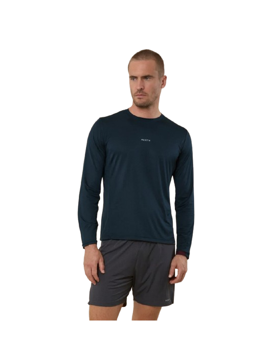 T-Shirt Running Manches Longues Aerth Silky Flow Dark Race AEU263SFLS-DR