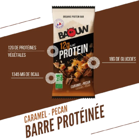 Barre Protéinée Bio Caramel Pécan Baouw P-BP-UN-CAR