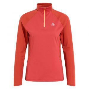 Vêtements de sport ODLO Femme | Pull de running ODLO1/2 zip Essential Ceramiwarm femme Cinnabar