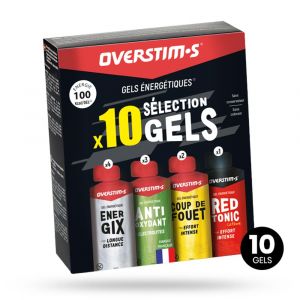 OVERSTIM'S Pack assortiment 10 Gels énergétiques sélection performance 