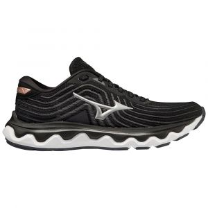 Chaussures entraînement running sur route Mizuno Wave Horizon 6 Black/Silver/Rose Copper pour femme - J1GD222604_1