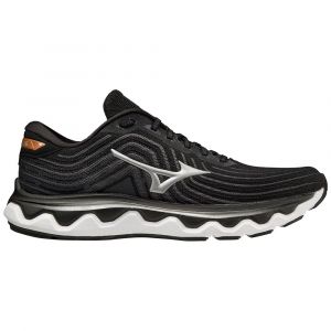 Chaussures entraînement running sur route Mizuno Wave Horizon 6 Black/Silver/Orange Copper pour homme - J1GC222604_1