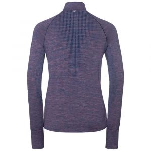 ODLO Tee-Shirt à Manches Longues 1/2 zip  Warm Violet pour femme