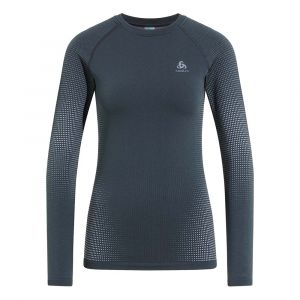  tee-shirt de running avec construction sans couture ODLO Performance Warm Eco Bleu pour femme - Image 1