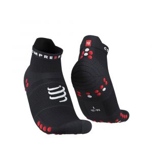 Compressport Pro Racing Socks V4.0 Run Low Noire et Rouge