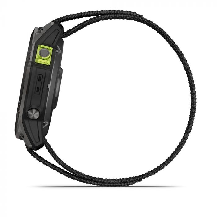 Montre de sport Garmin, Montre GPS multisports pour l'ultra-endurance  Garmin Enduro 2 Sapphire Solar Titane Carbon Gray DLC avec bracelet nylon  UltraFit Noir