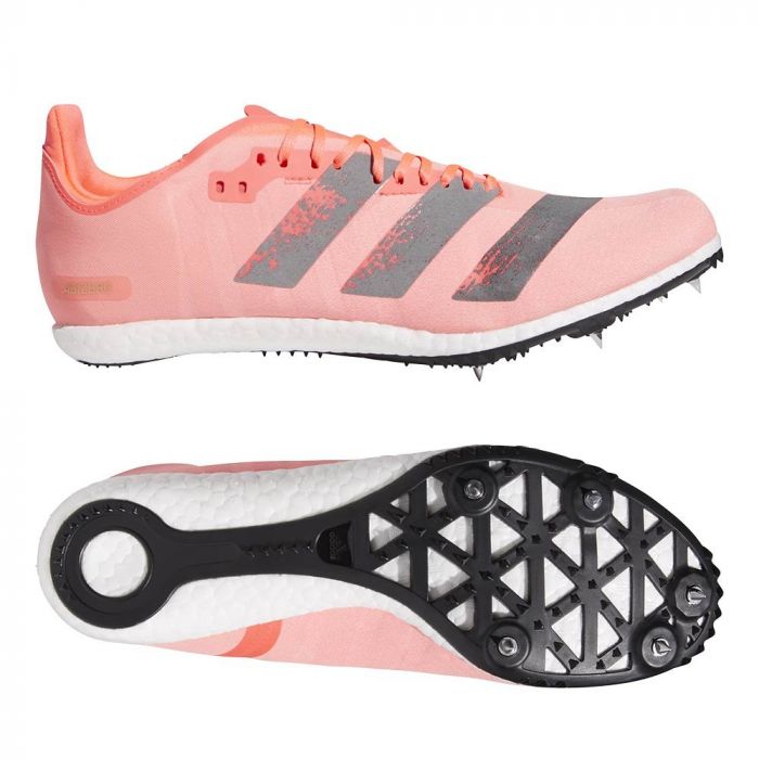 Chaussures d'athlétisme adidas Mixtes, adidas adizero Avanti Signal Pink /  Core Black / Copper Metallic unisexe