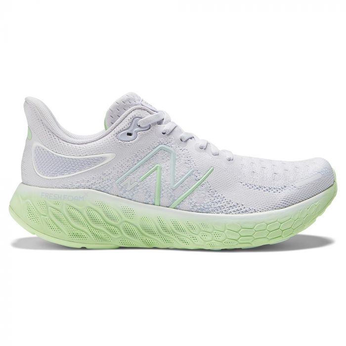 Chaussures running New Balance Femme, New Balance Fresh Foam X 1080v12  White avec Glow Green pour femme